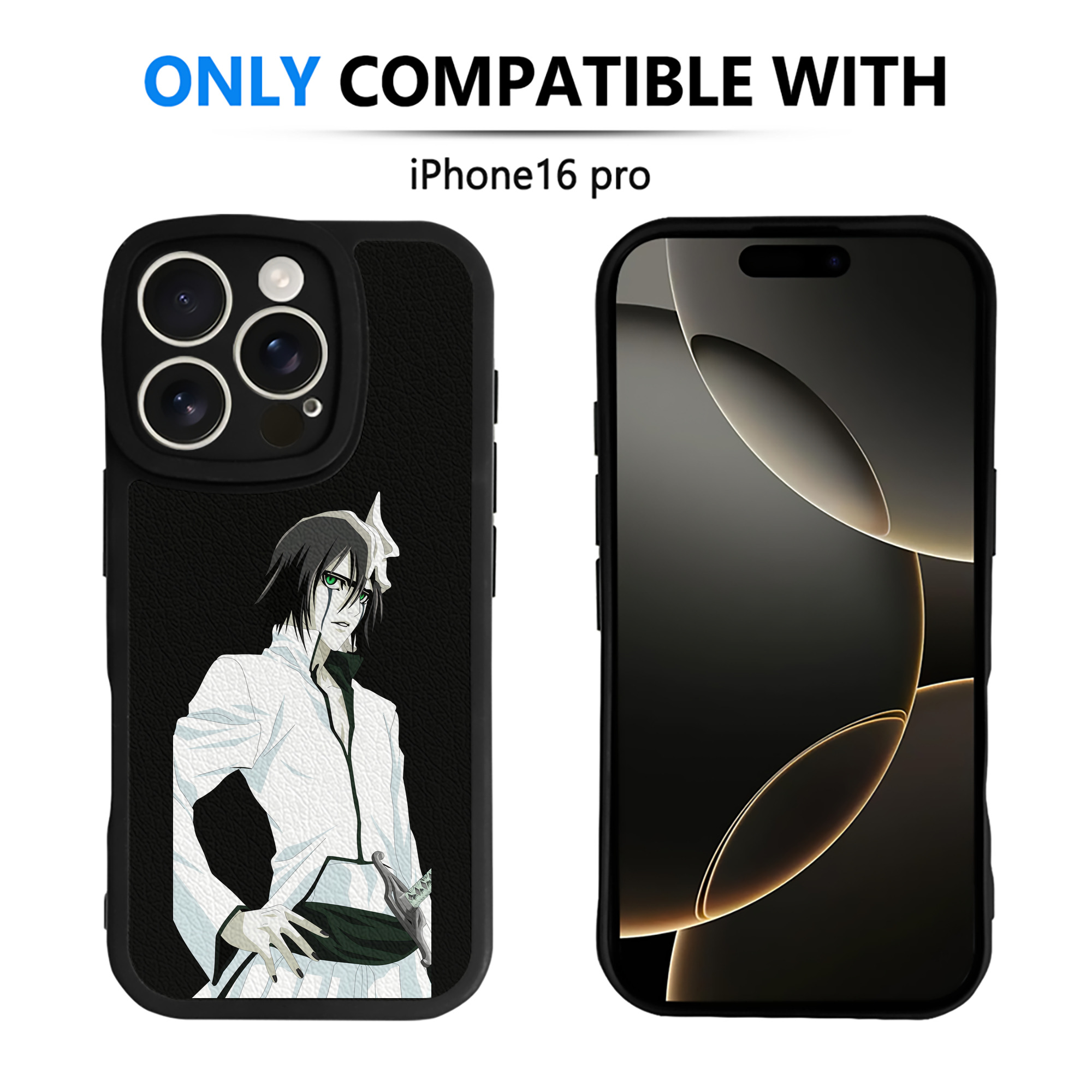 （画像用） ブリーチ ウルキオラ·シファー BLEACH Ulquiorra cifer 【iPhone 16シリーズ対応】シリコンスマホケース（レザー調） 材質：シリコン